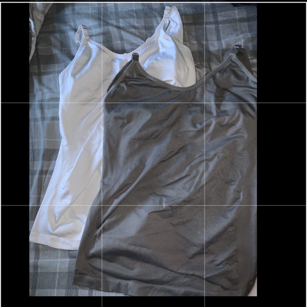 3 nursing tanks with bra sz large